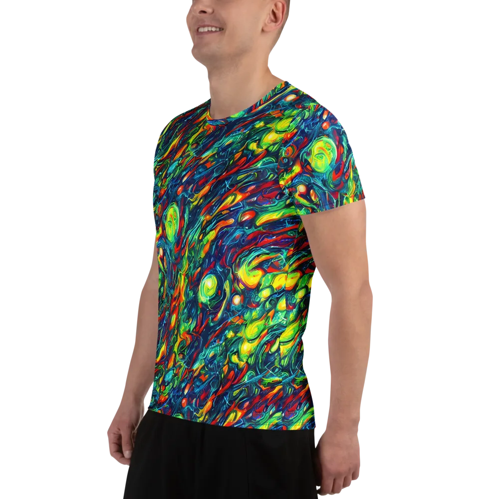 Chromatic Torrent on Men's Athletic T-Shirt — Left