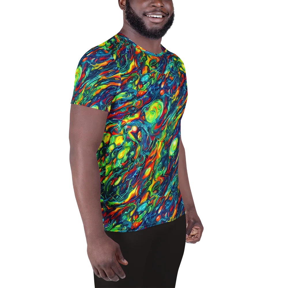 Chromatic Torrent on Men's Athletic T-Shirt — Right