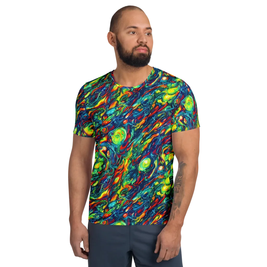 Chromatic Torrent on Men's Athletic T-Shirt — Front