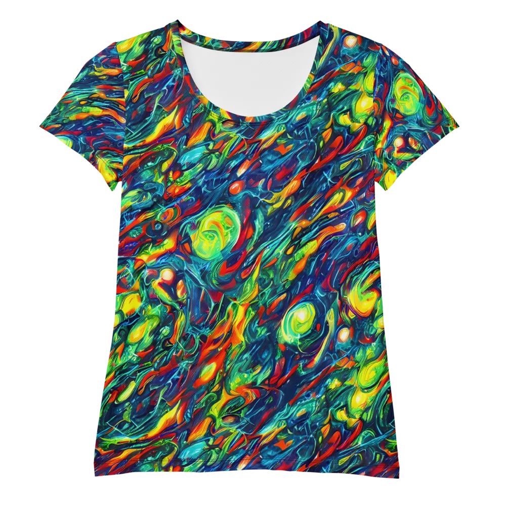 Chromatic Torrent on Women's Athletic T-Shirt — Front