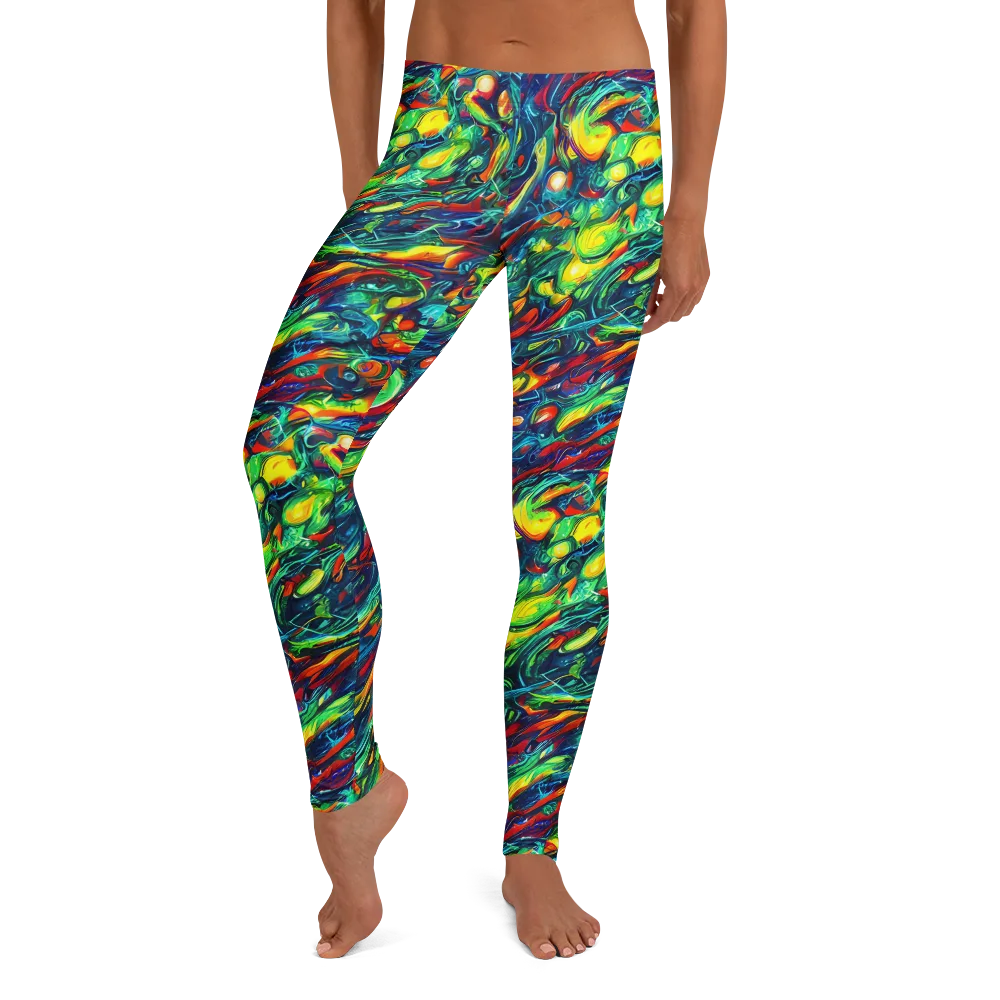 Chromatic Torrent on Leggings — Front
