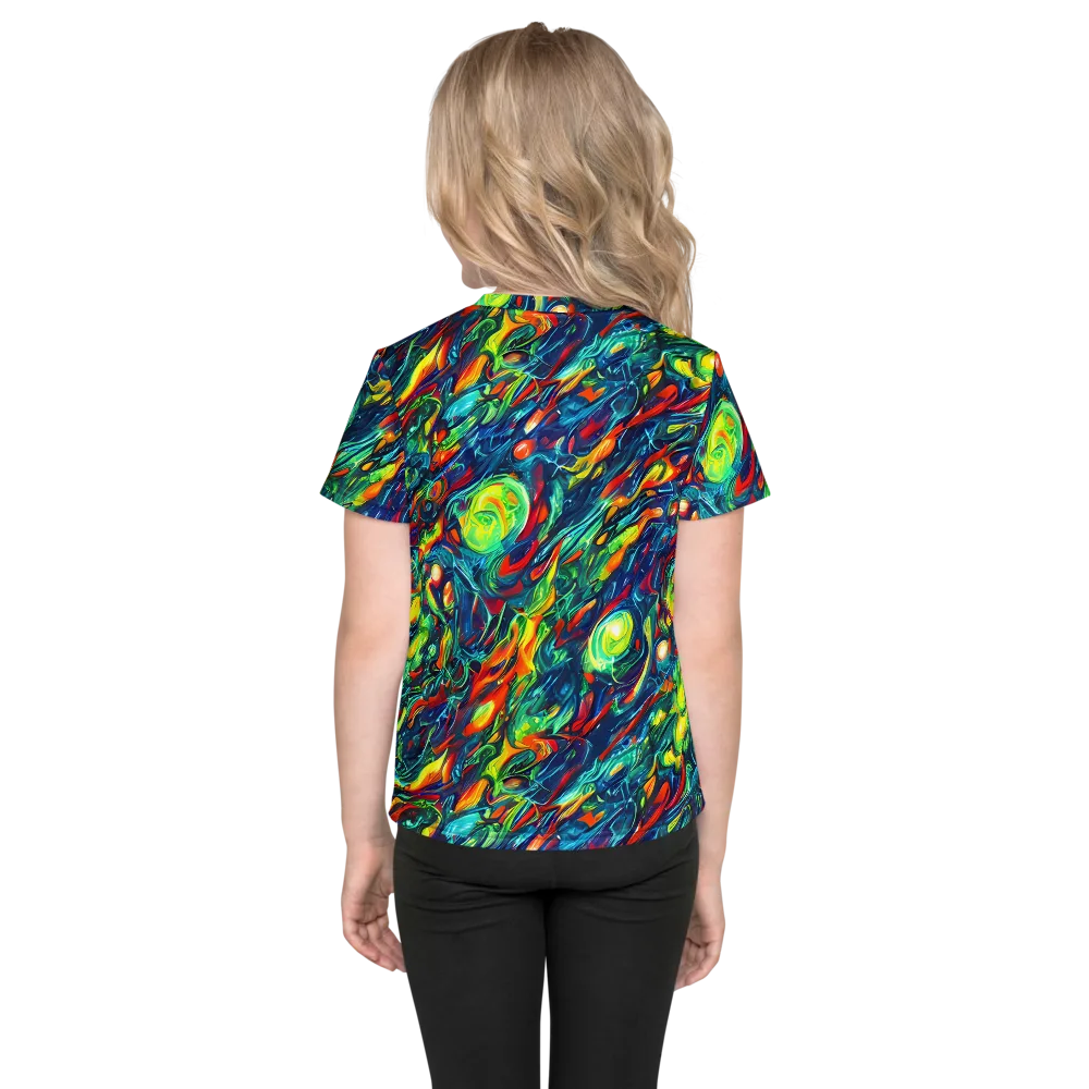 Chromatic Torrent on Kids Crew Neck T-Shirt — Back