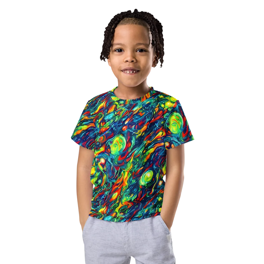 Chromatic Torrent on Kids Crew Neck T-Shirt — Front