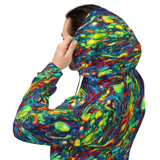 Chromatic Torrent on a Hoodie