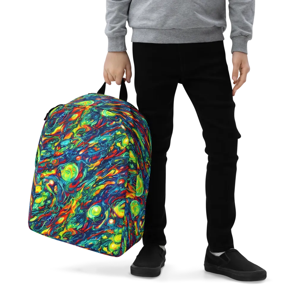 Chromatic Torrent on Minimalist Backpack — Zoomed-in