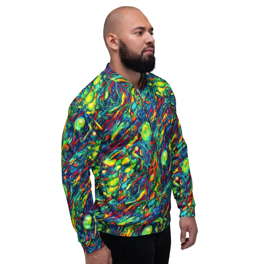 Chromatic Torrent on Bomber Jacket — Right