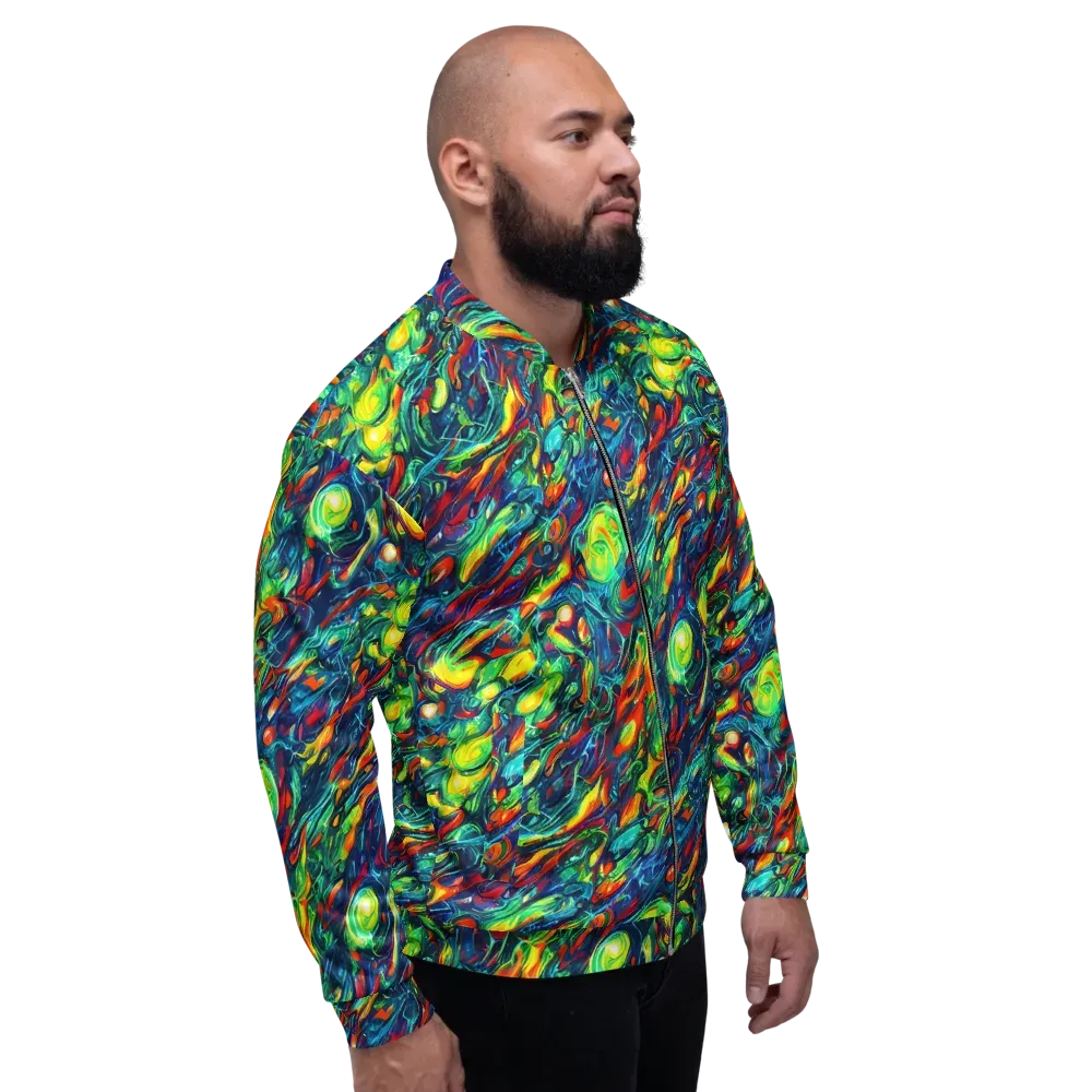 Chromatic Torrent on Bomber Jacket — Right