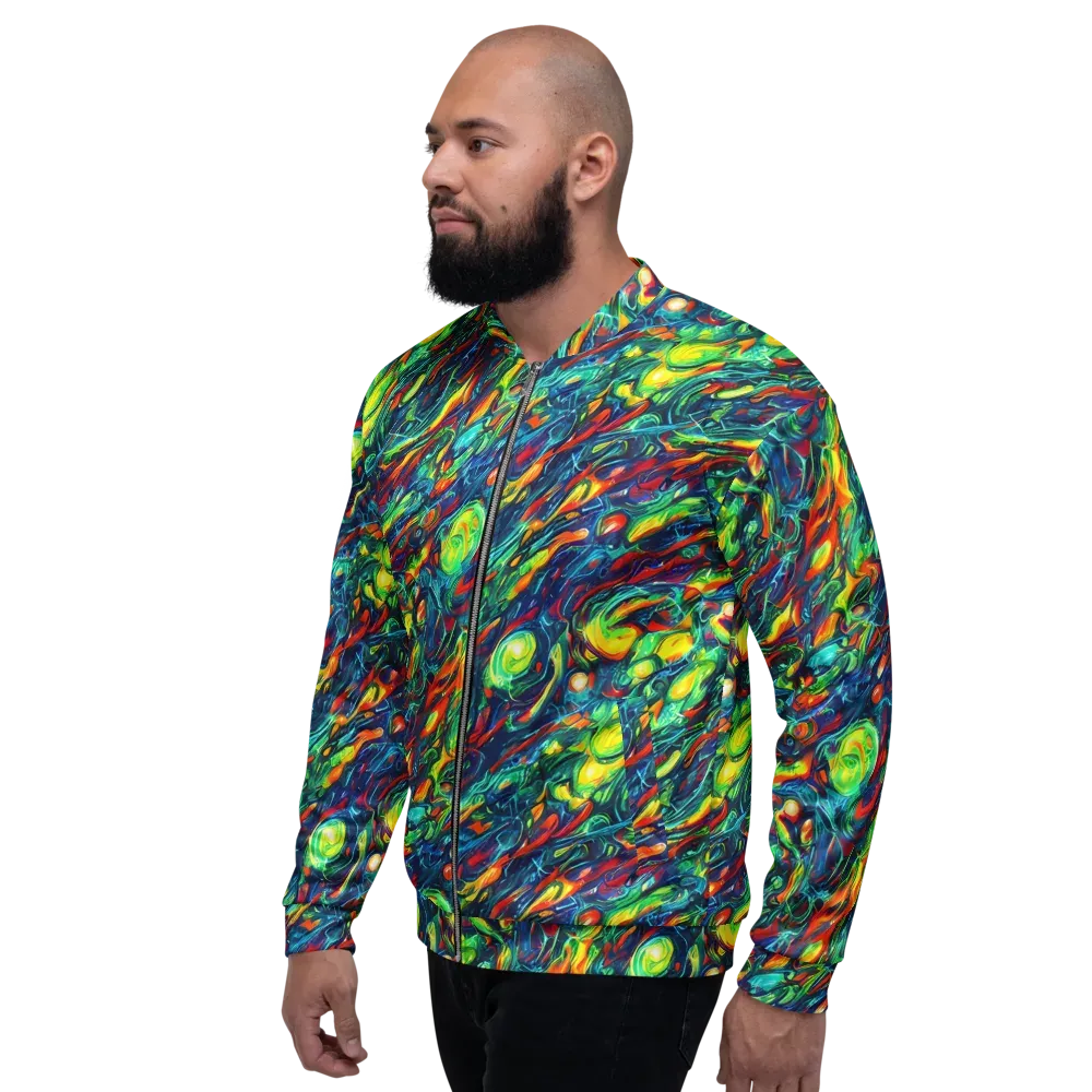 Chromatic Torrent on Bomber Jacket — Left