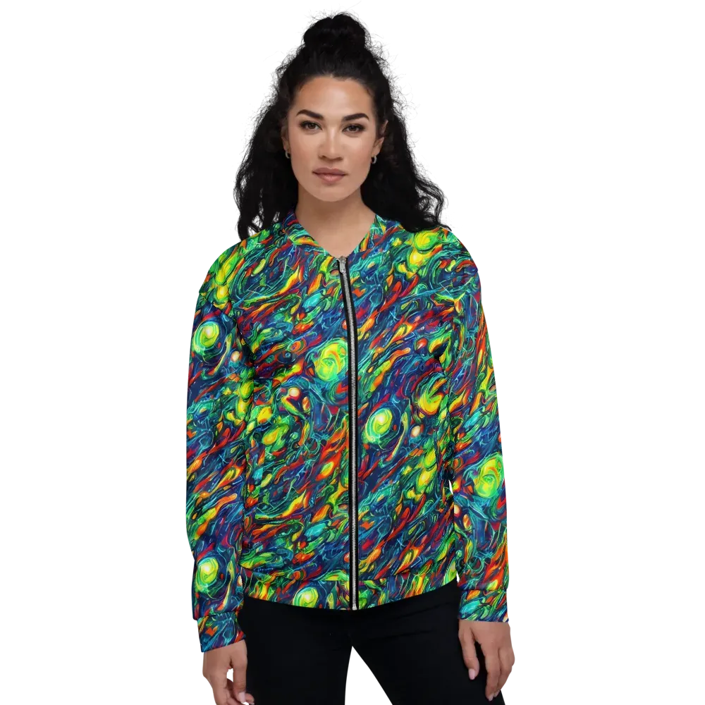 Chromatic Torrent on Bomber Jacket — Front