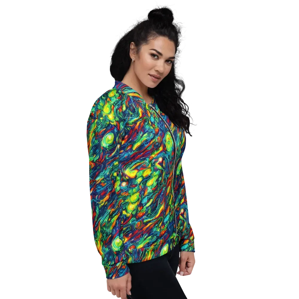 Chromatic Torrent on Bomber Jacket — Right