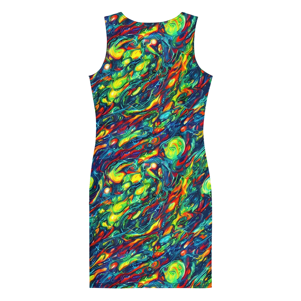 Chromatic Torrent on Bodycon Dress — Back