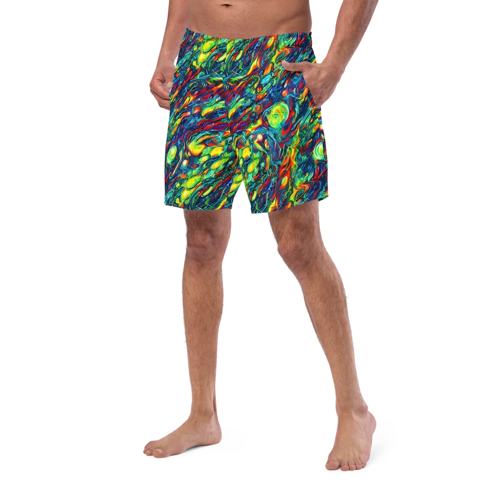 Chromatic Torrent on Swim Trunks — Left Front