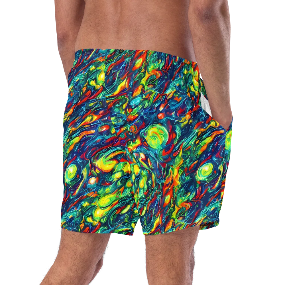 Chromatic Torrent on Swim Trunks — Right Back