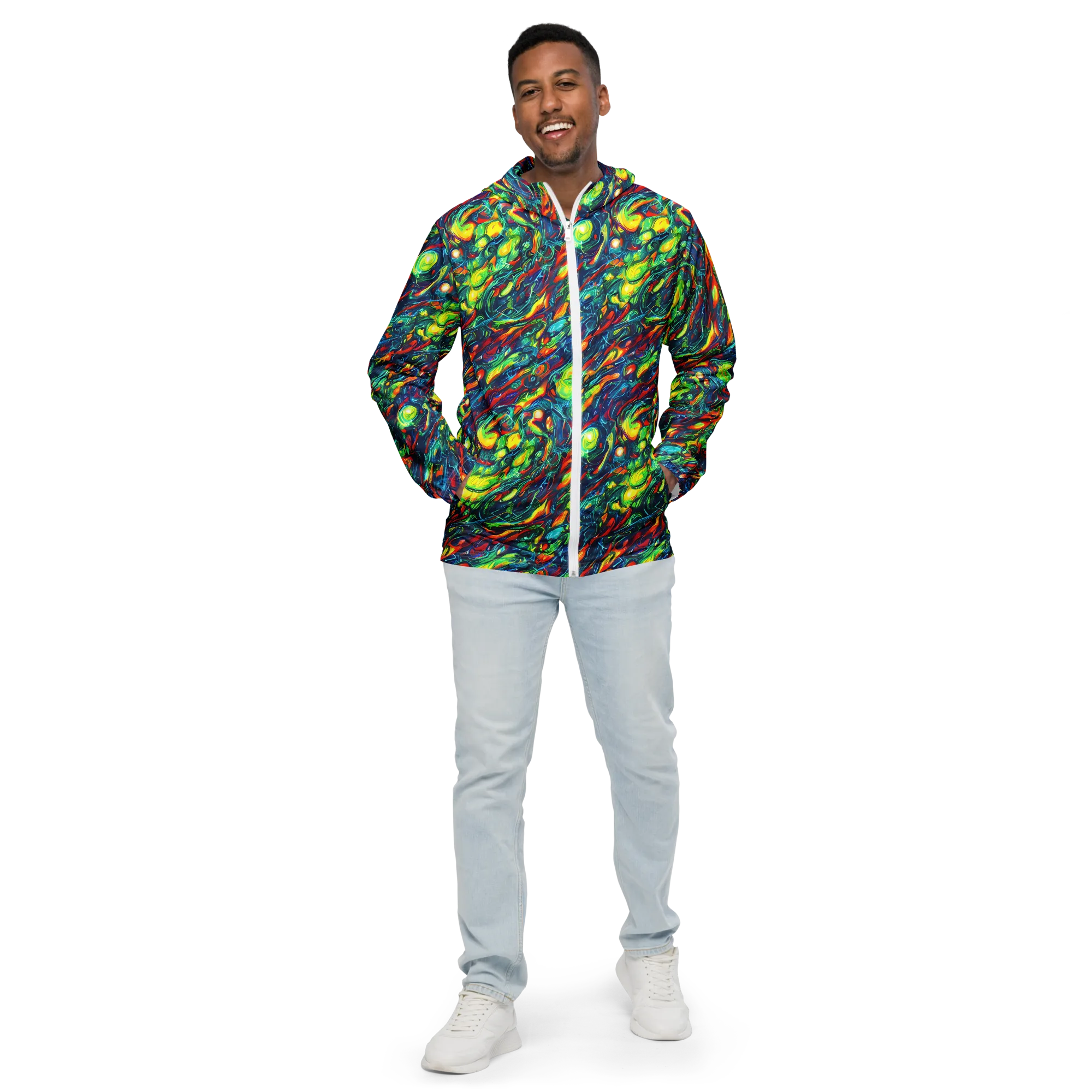 Chromatic Torrent on Men's Windbreaker — Front