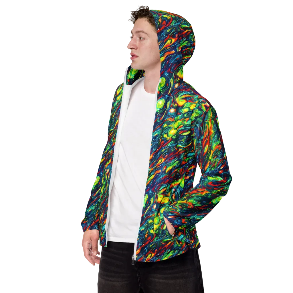 Chromatic Torrent on Men's Windbreaker — Left Front