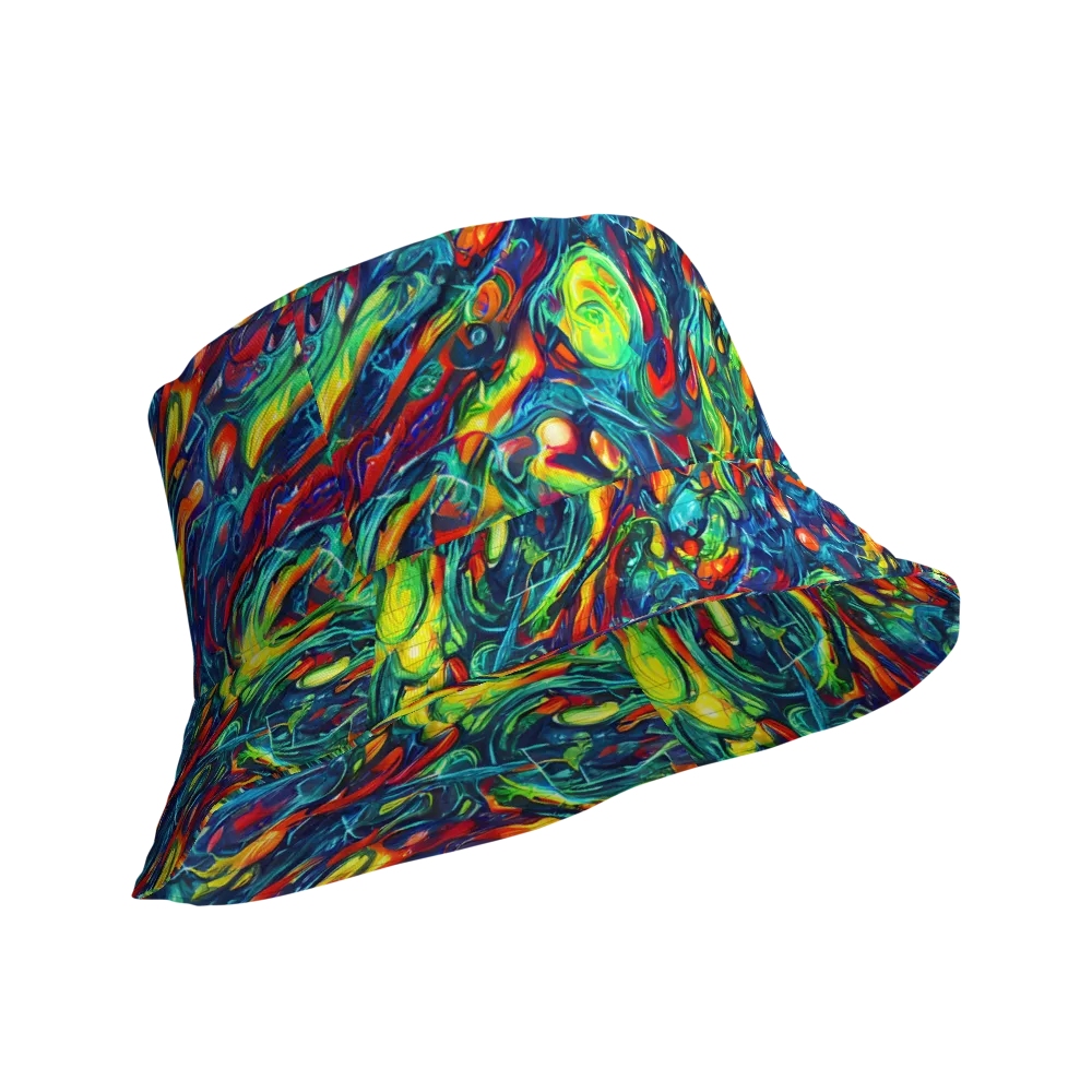 Chromatic Torrent on Reversible Bucket Hat — Product details Outside