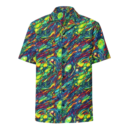 Chromatic Torrent on a Button Shirt