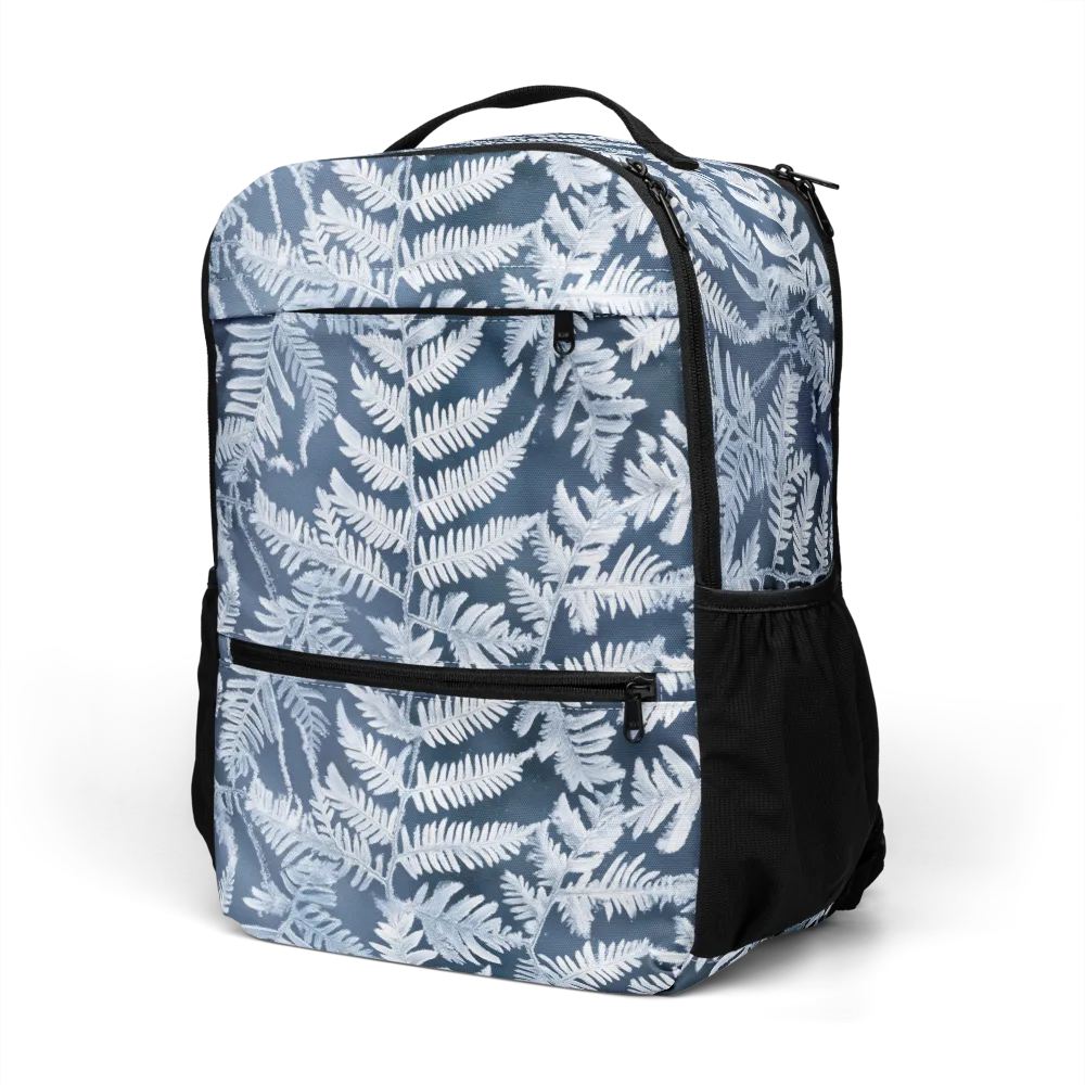 Winter Frond on Utility Backpack — Left Front