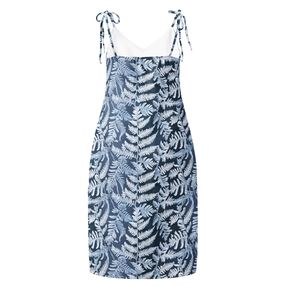 Winter Frond on Slip Dress — Back