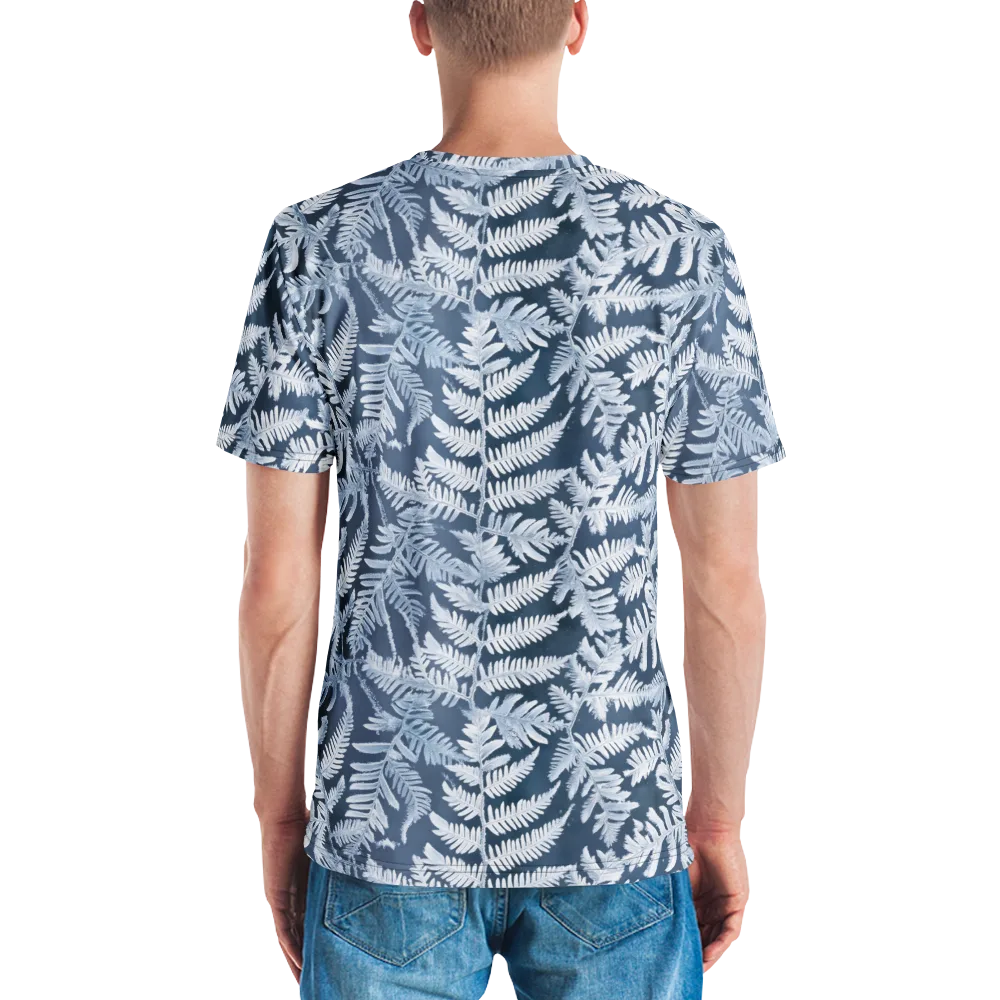 Winter Frond on Men's Crew Neck T-Shirt — Back