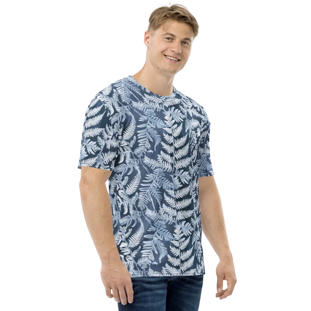 Winter Frond on Men's Crew Neck T-Shirt — Right