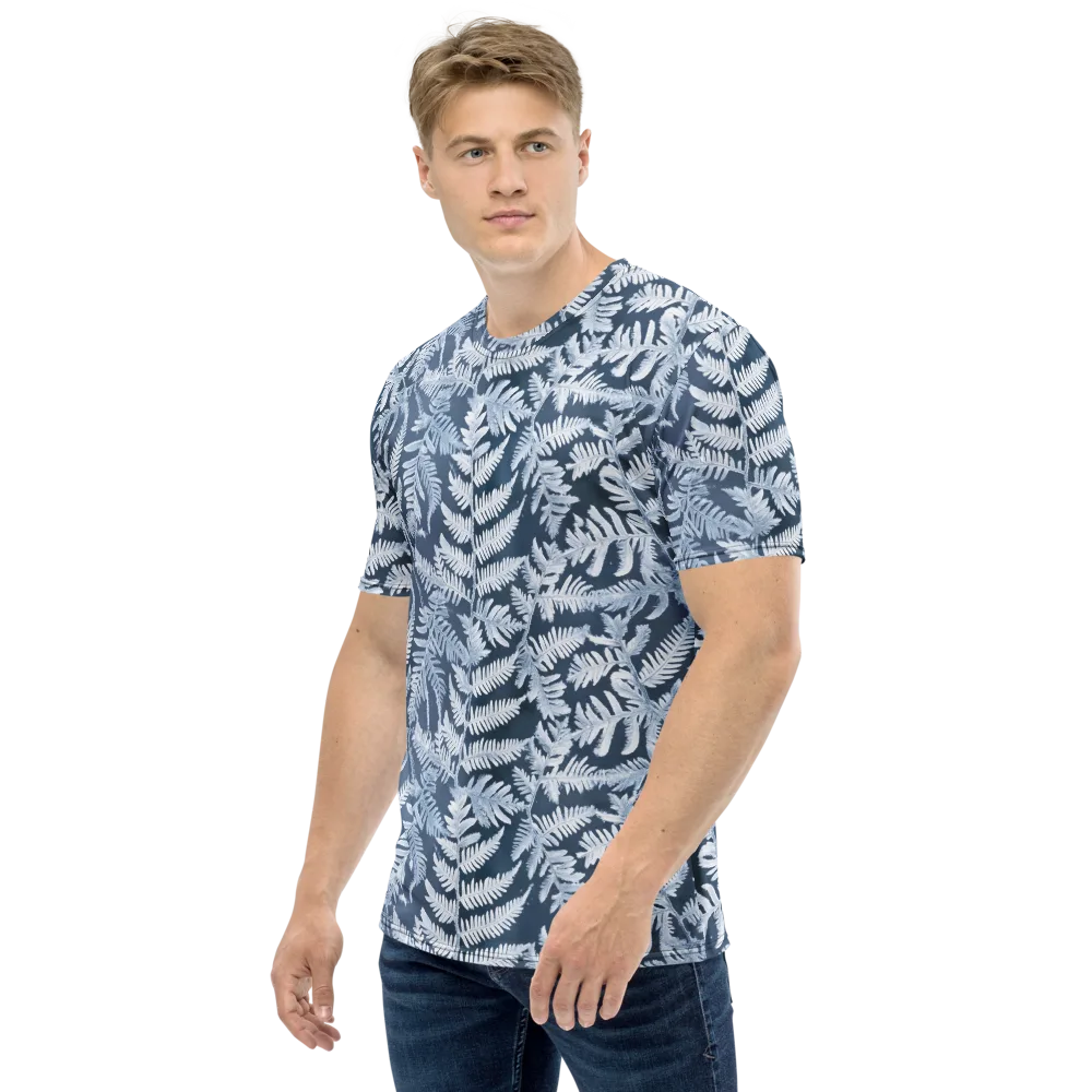 Winter Frond on Men's Crew Neck T-Shirt — Left