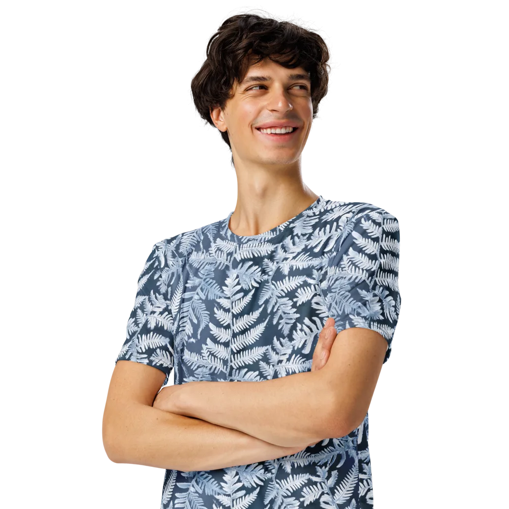 Winter Frond on Men's Crew Neck T-Shirt — Left Front