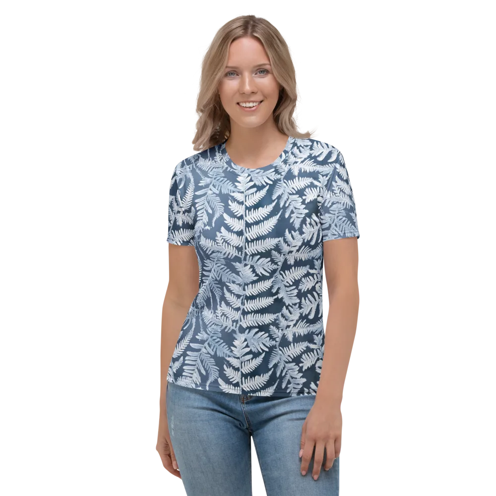Winter Frond on Women's Crew Neck T-Shirt — Front
