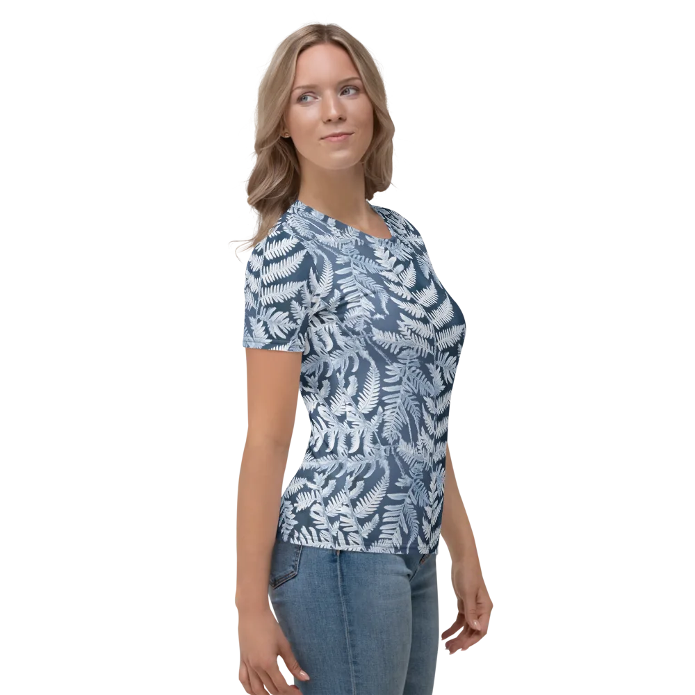 Winter Frond on Women's Crew Neck T-Shirt — Right