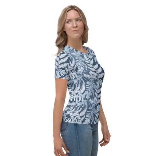 Winter Frond on a Women's Crew Neck T-Shirt