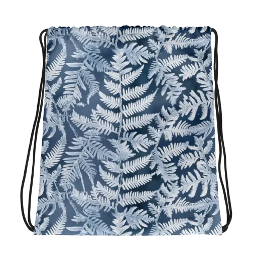 Winter Frond on a Drawstring Bag