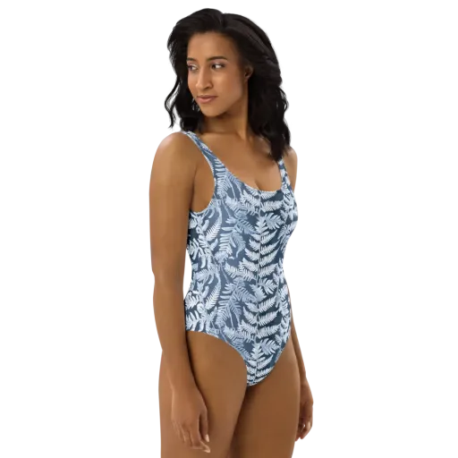 Winter Frond on a One-Piece Swimsuit