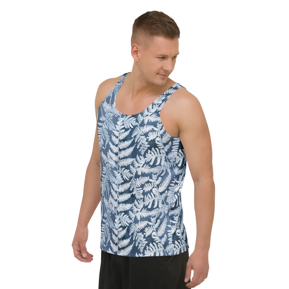 Winter Frond on Men's Tank Top — Left Front