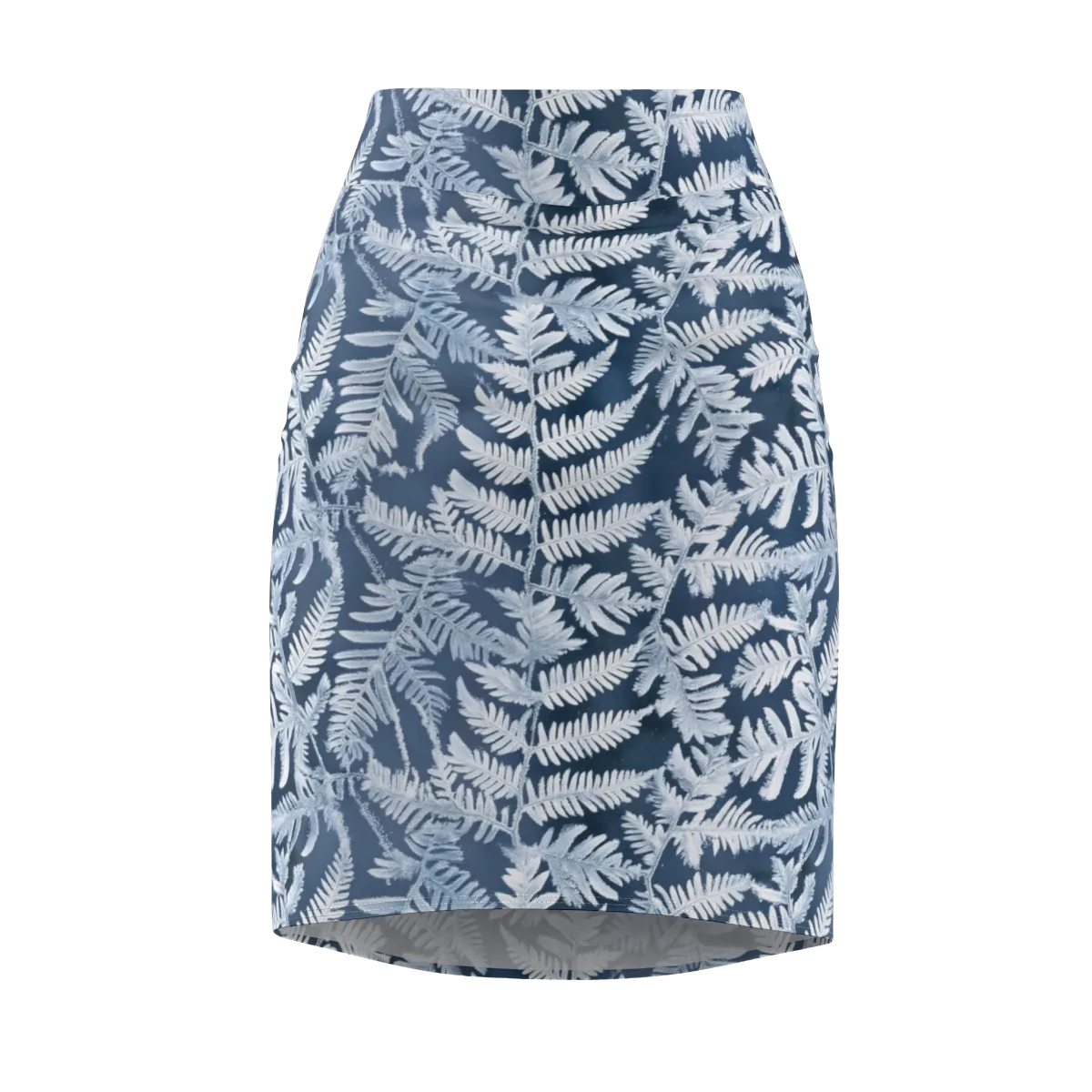 Winter Frond on Pencil Skirt — Front