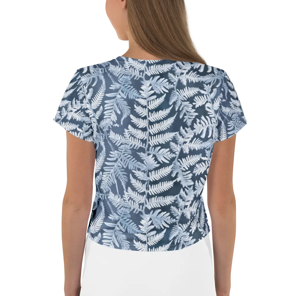 Winter Frond on Crop Tee — Back