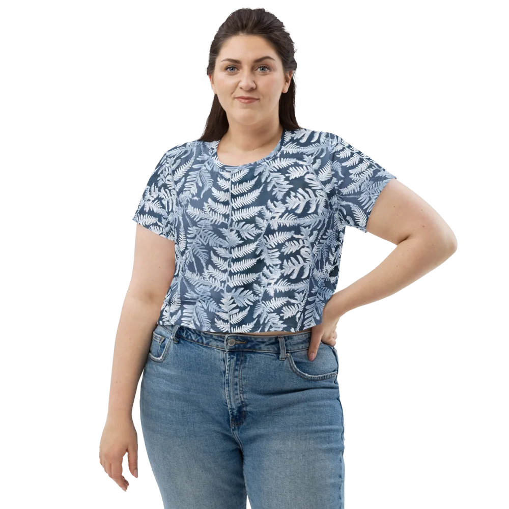 Winter Frond on Crop Tee — Front