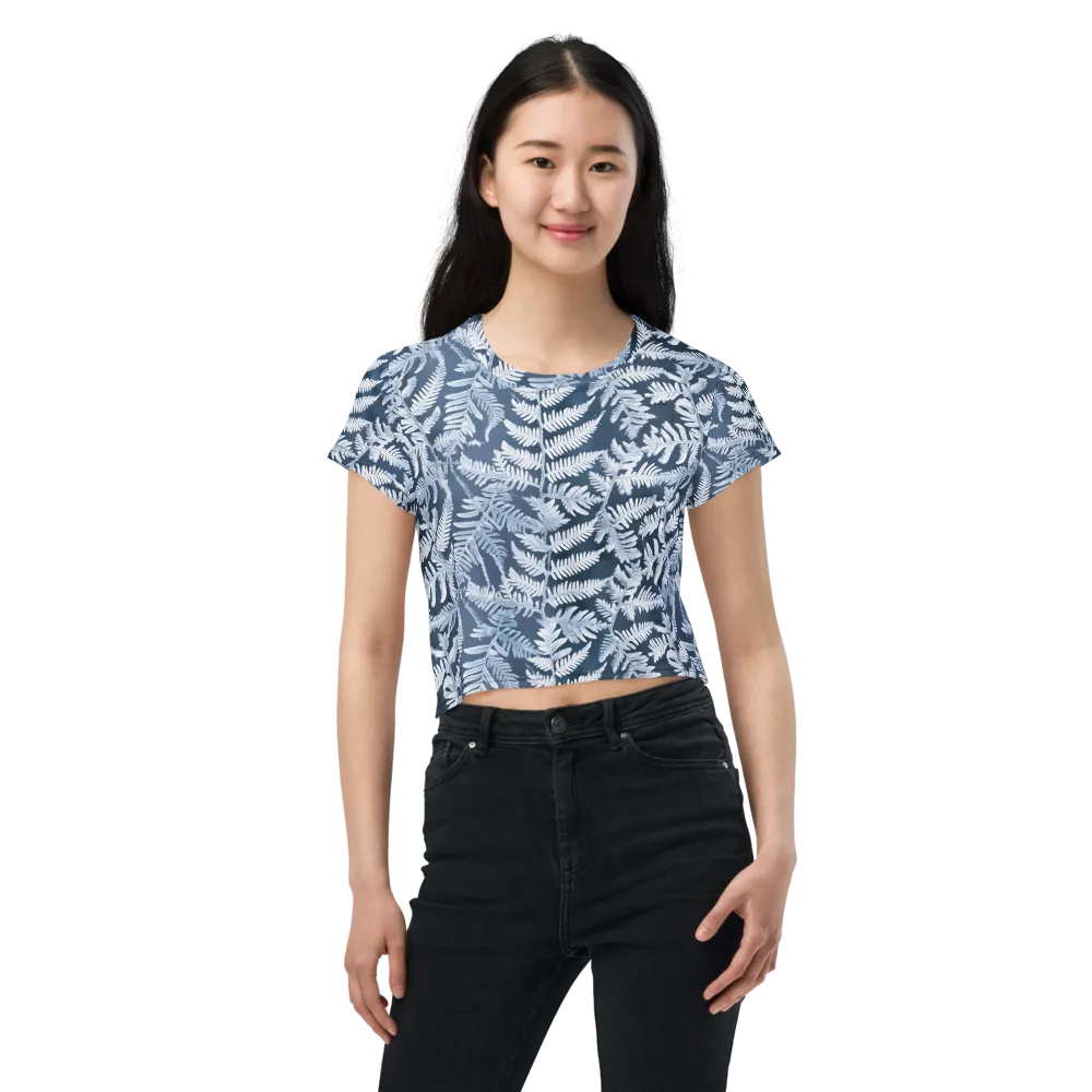 Winter Frond on Crop Tee — Front