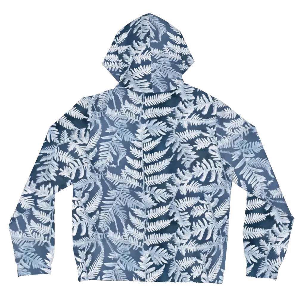 Winter Frond on Women's Full-Zip Hoodie — Back
