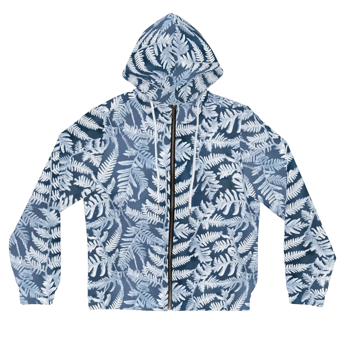 Winter Frond on Women's Full-Zip Hoodie — Front