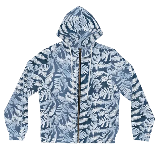 Winter Frond on a Women's Full-Zip Hoodie