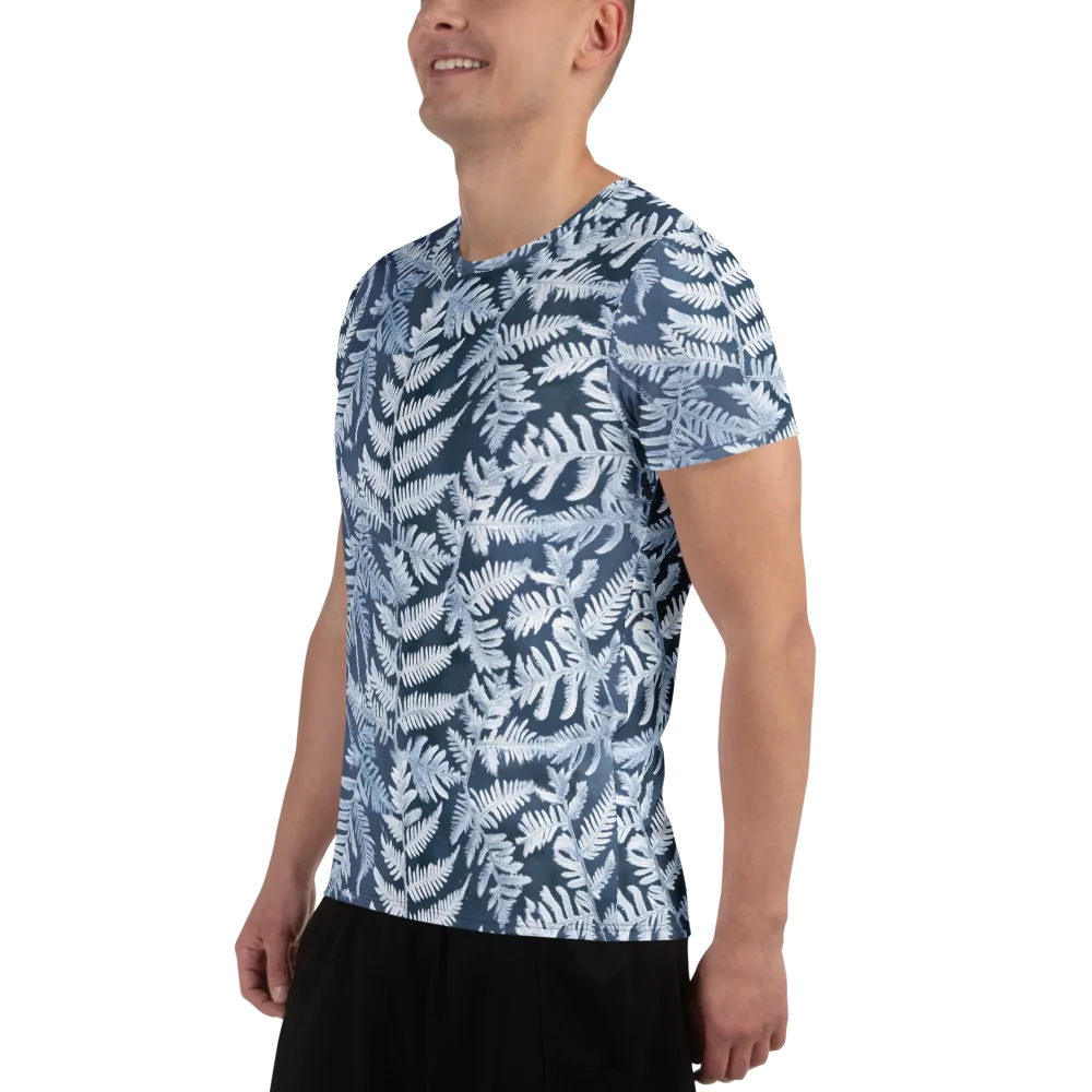 Winter Frond on Men's Athletic T-Shirt — Left