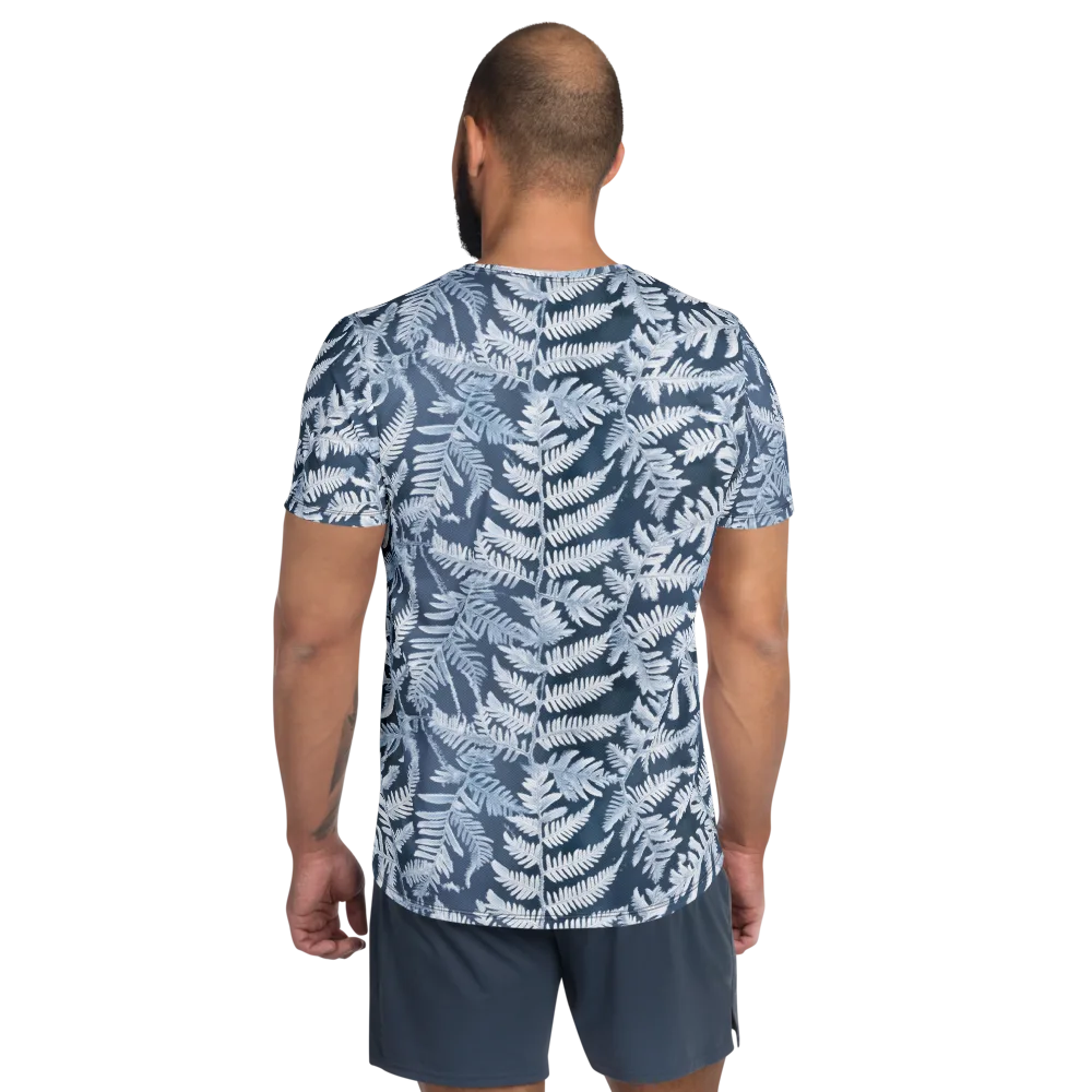 Winter Frond on Men's Athletic T-Shirt — Back