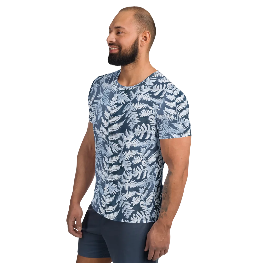 Winter Frond on Men's Athletic T-Shirt — Left