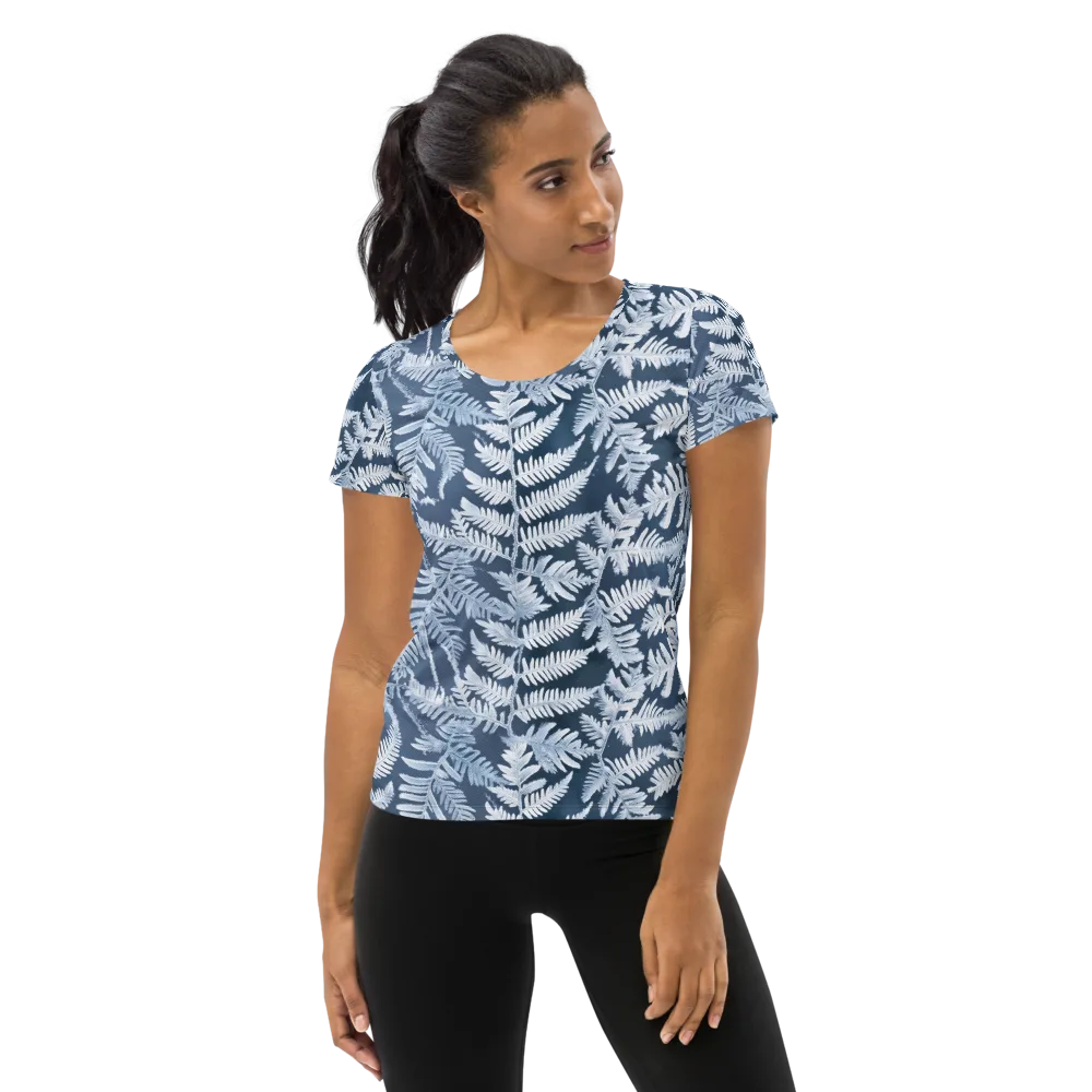 Winter Frond on Women's Athletic T-Shirt — Front
