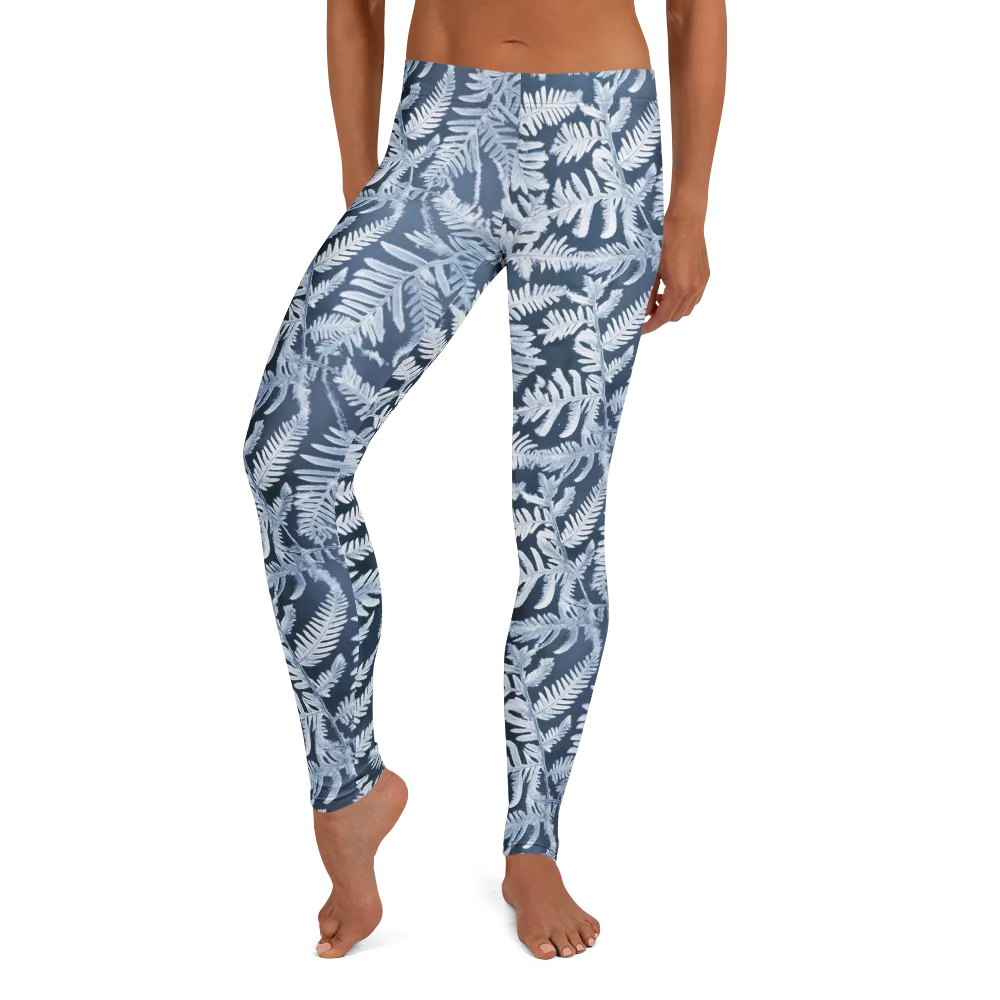 Winter Frond on Leggings — Front