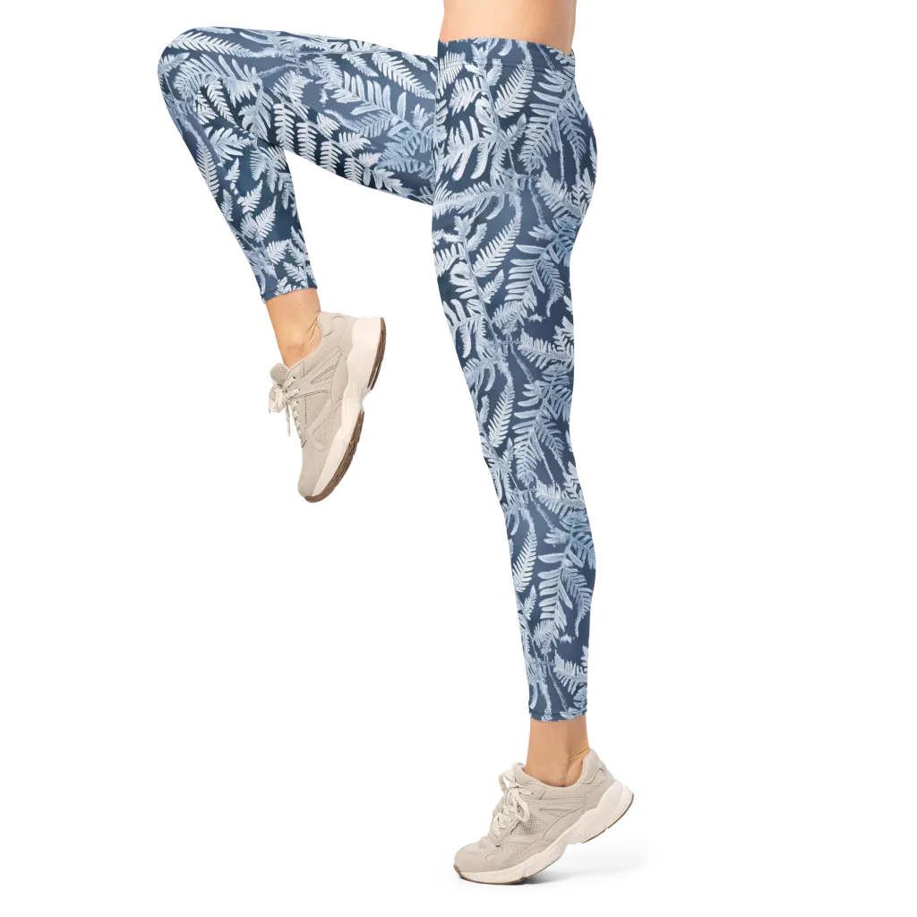 Winter Frond on Leggings — Left