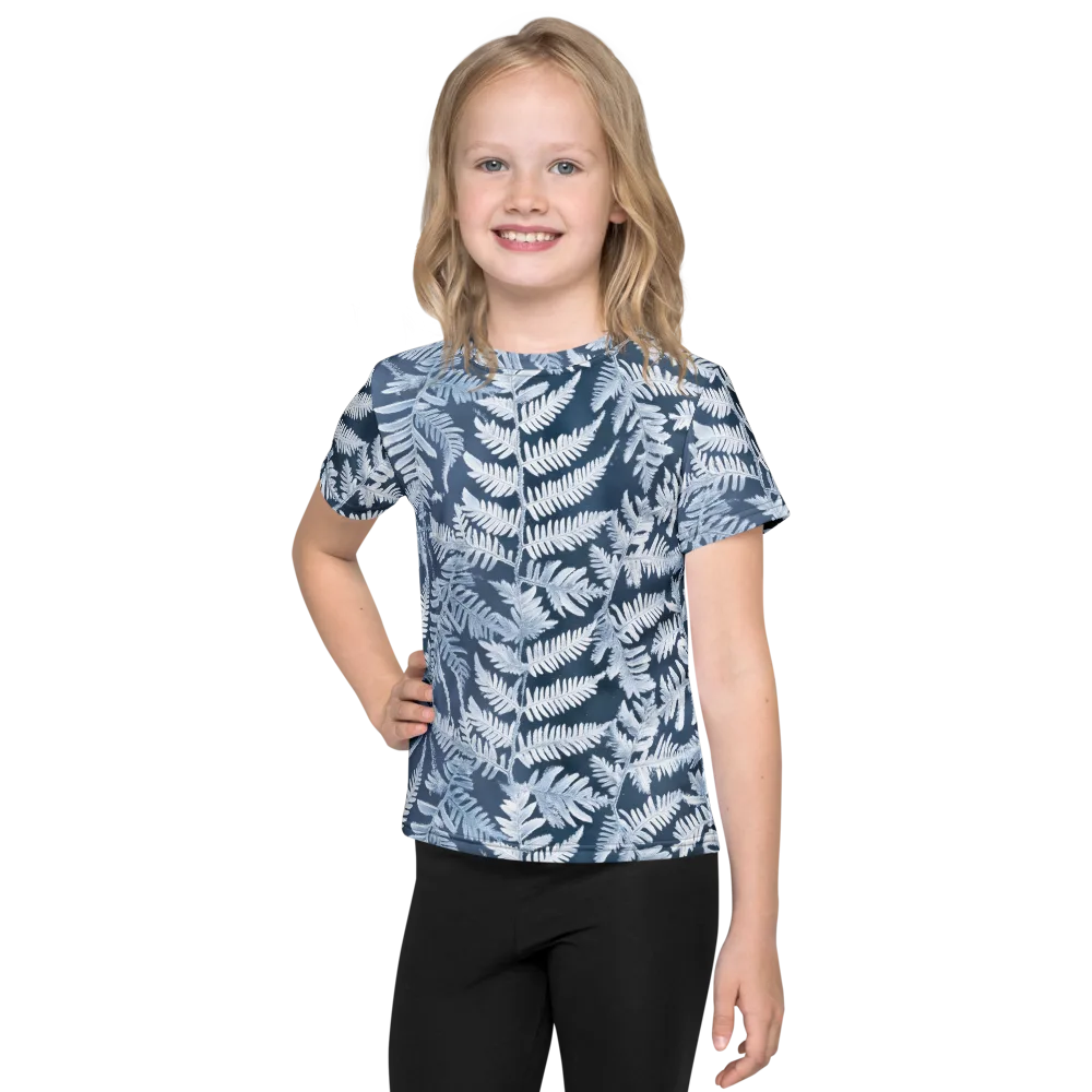 Winter Frond on Kids Crew Neck T-Shirt — Front