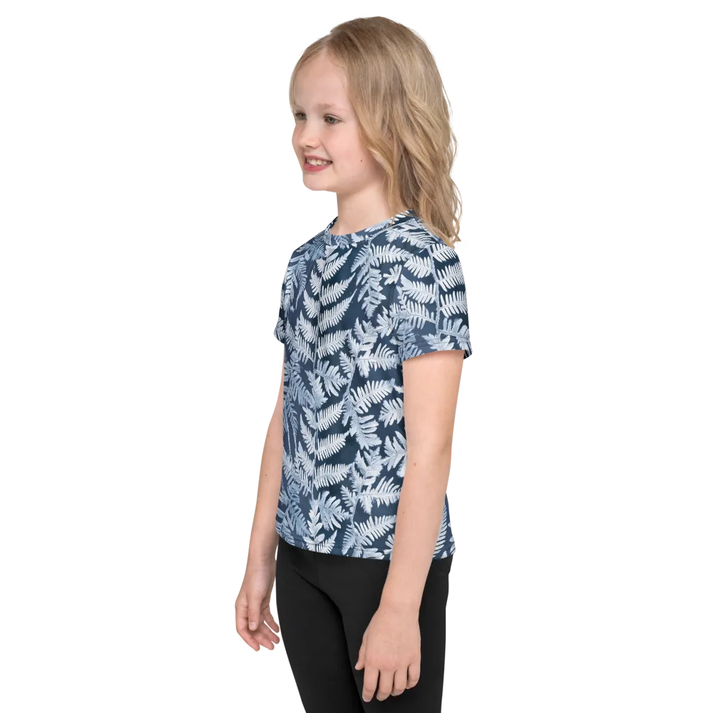 Winter Frond on Kids Crew Neck T-Shirt — Left