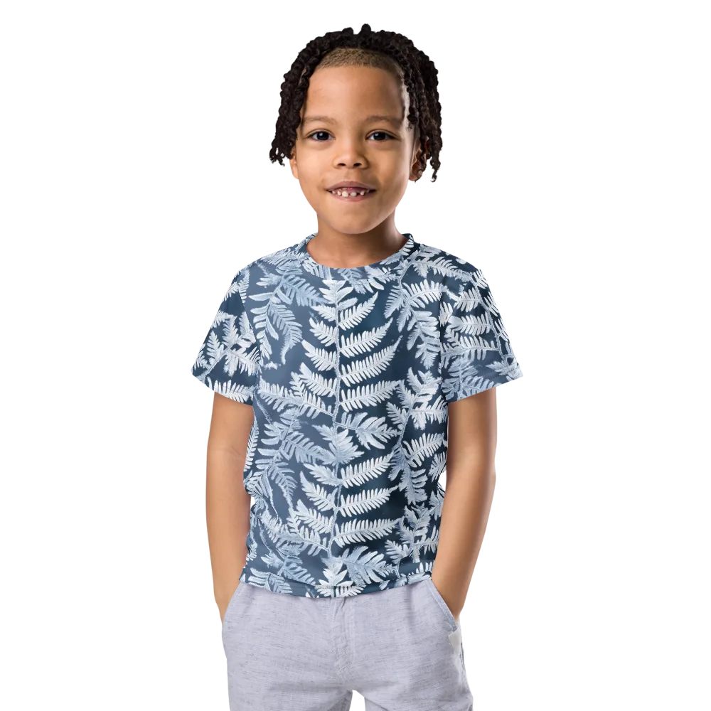 Winter Frond on Kids Crew Neck T-Shirt — Front