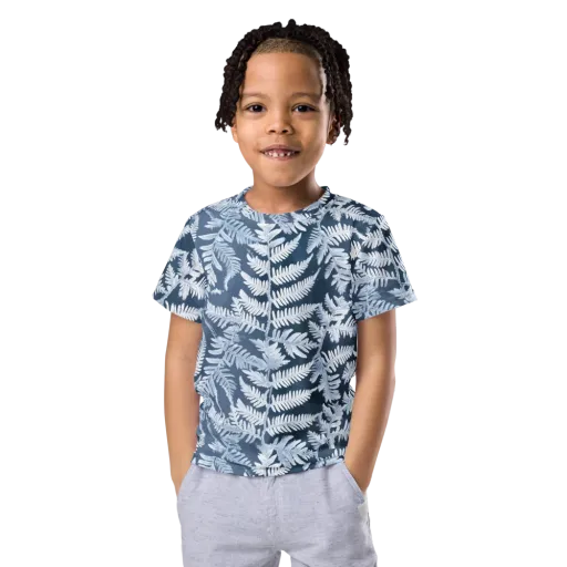 Winter Frond on a Kids Crew Neck T-Shirt